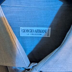 Giorgio Armani Le Collezioni Light Blue Button-Up Shirt